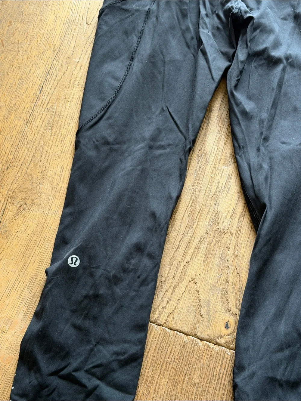 lululemon athletica fast and free Black High-Rise Leggings with reflective leg 6